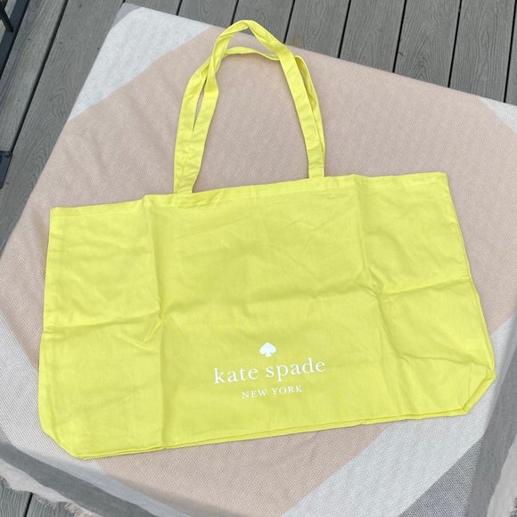 Kate Spade Yellow Cotton Canvas Tote - Picture 2 of 6